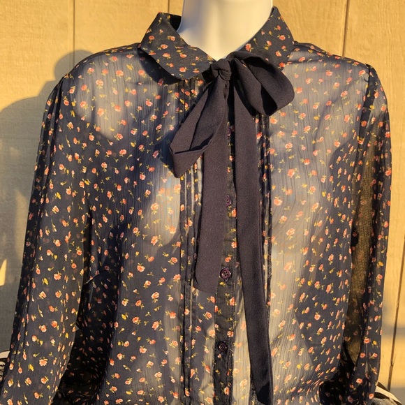 Tops - Sheer Princess Highway Secretary Blouse